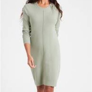 Banana Republic Petite S Sweater Dress Heather Gray